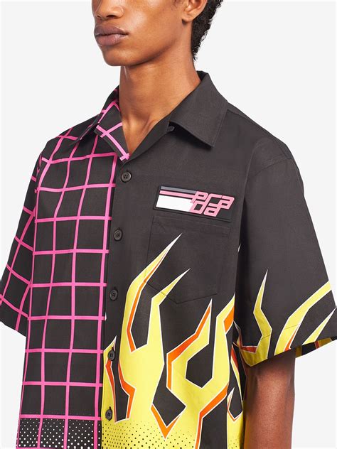 prada flame shirt|prada flame shirt sale.